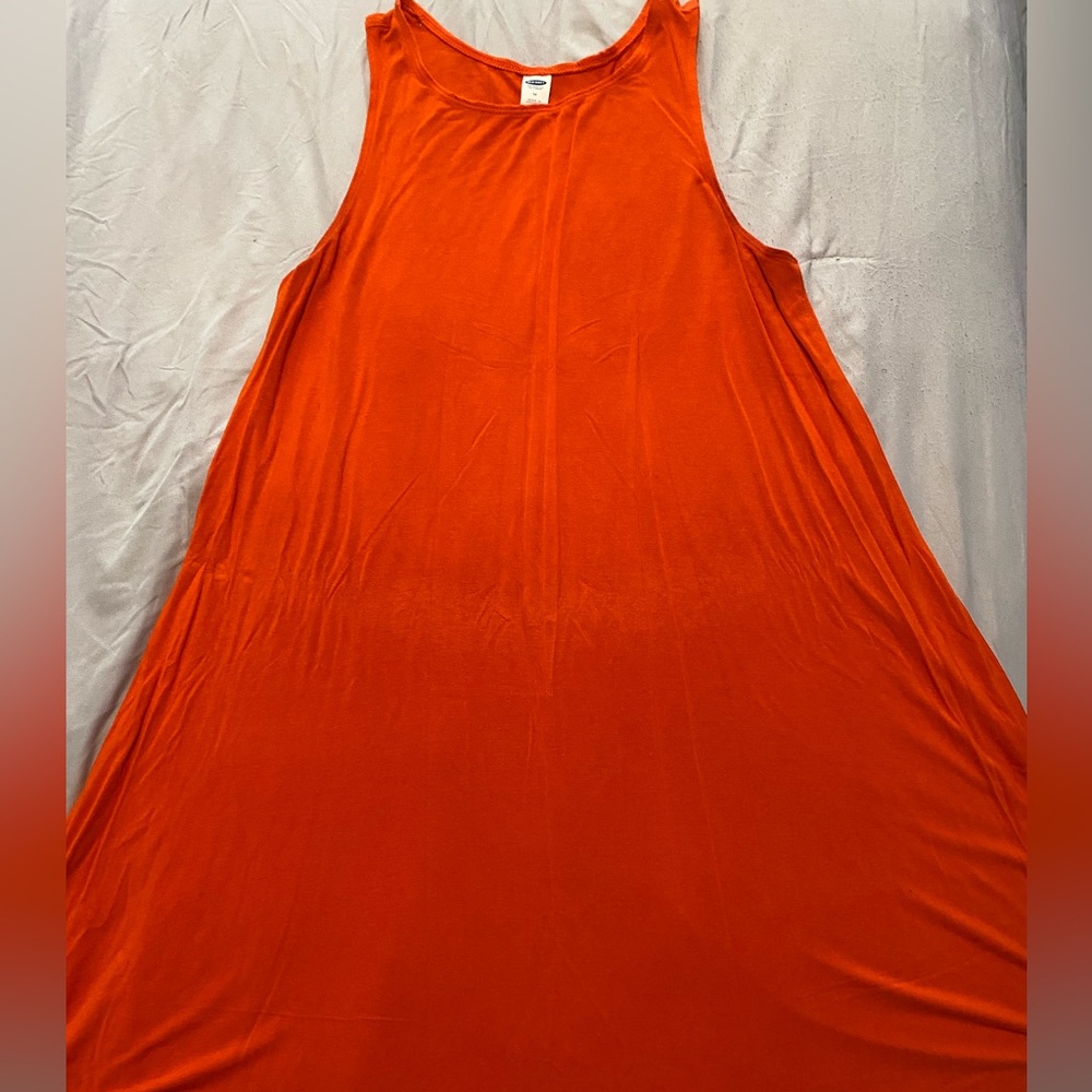 Orange Shift Dress